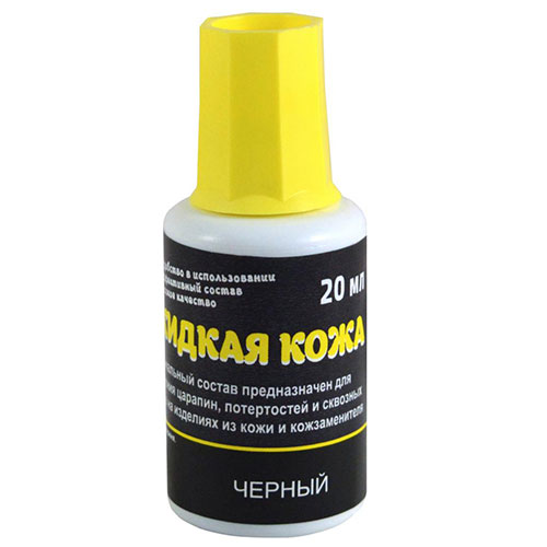 Состав для реставрации Жидкая кожа цвет черный